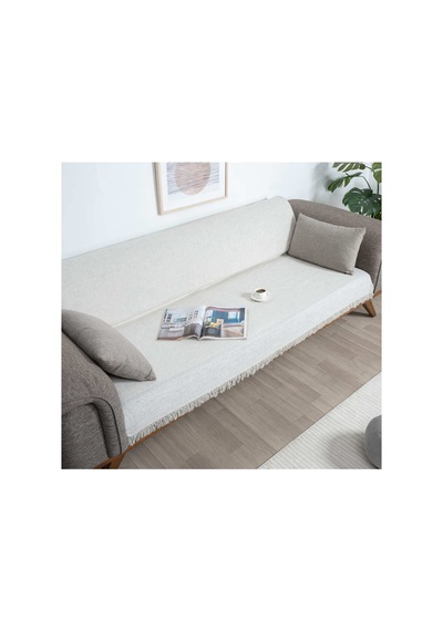 Çok Amaçlı Pamuklu Örtü- Kanepe-koltuk Şalı-koltuk Örtüsü 170x220-766 Gri3