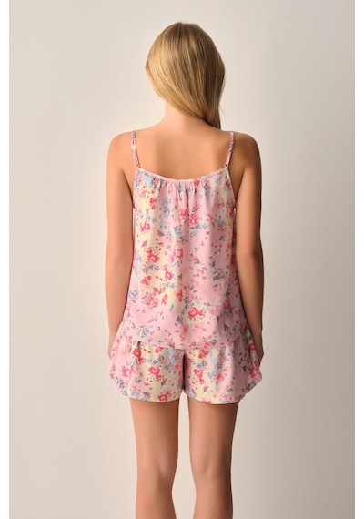 Suwen Daydream Atlet Şort Pijama Takımı Sh26532667334 Pembe