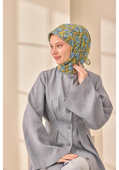 Silk Home Soft Eşarp 73091-20 Füme, Sarı, Bebe Mavi