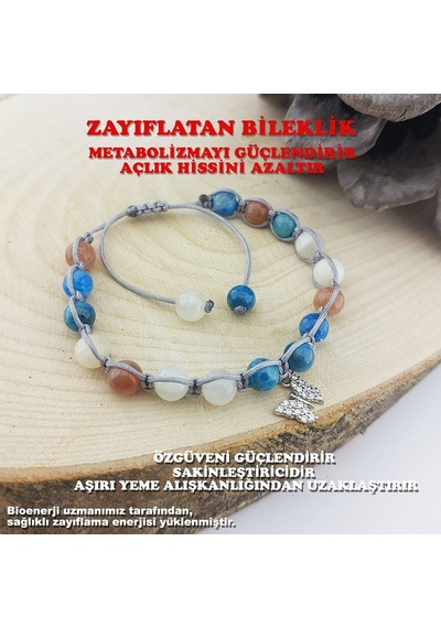 Vaoov 925 Ayar Gümüş Doğal Taşlı Bileklik