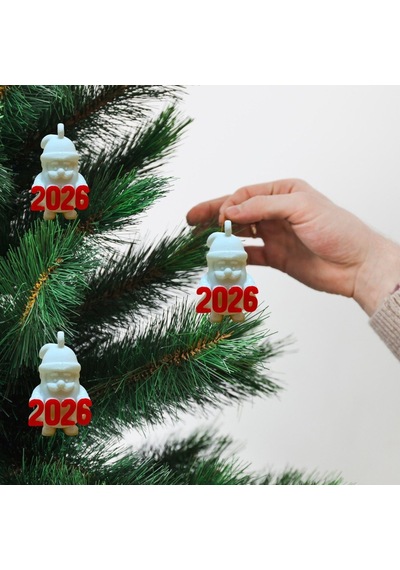 2026 Noel Baba -çam Ağacı Süsü 3lü Diğer