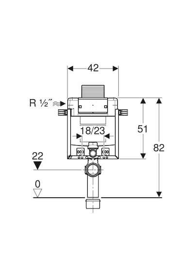 Geberit Alpha Gömme Rezervuar 12 Cm - 82 Cm Beyaz