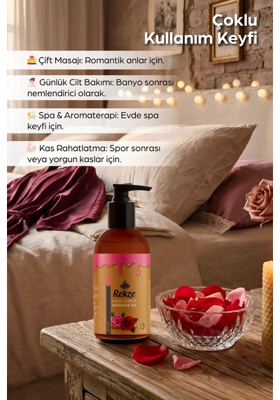 Gül Ve Çilek Aromalı Erotik Vucut Masaj Yagı 120 Ml - 306271520