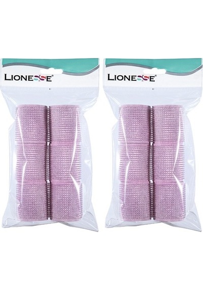 Lionesse Bigudi 1113 Süngerli Pembe 6'lı Paket 2 Adet Pembe