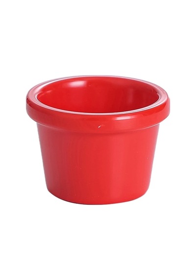 50ml 6 Adet Melamin Kırmızı Sos Kasesi Yemek Daldırma Kaseleri Baharat Meze Tabağı 6 Cm Kırmızı