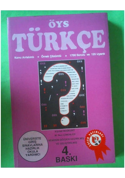 Öss-Öys Türkçe Konu Anlatım Örnek Soru-Soru 1992 Yılı Basım