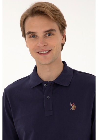 U.S. Polo Assn. Erkek Regular Fit Polo Yaka Mürdüm Basic Sweatshirt 50313772-VR074