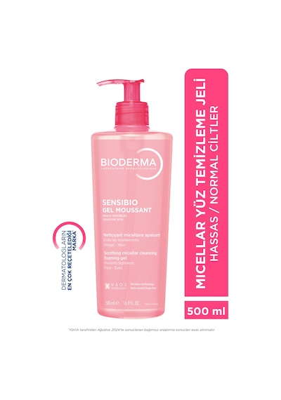 Sensibio Foaming Gel Hassas Ve Normal Ciltler Durulanan Micellar Yüz Temizleme Jeli 500 Ml