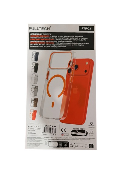 Apple iPhone 17 Pro Max Uyumlu, Ftpc3 Magsafe Şarj Destekli Şeffaf Kılıf