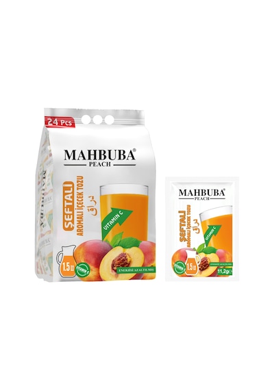 Mahbuba Şeftali Aromalı Soğuk Toz İçecek 24x11.2gr 11.2 G