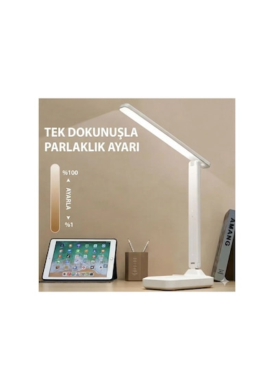 Katlanabilir Dokunmatik Kontrollü Göz Dostu Akıllı Led Masa Lambası Enerji Tasarruflu Belirtilmemis