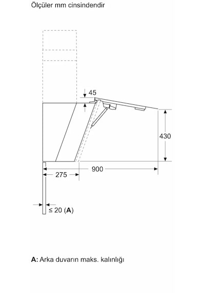 Siemens iQ700 LC91KLT60  90 CM Duvar Tipi Davlumbaz