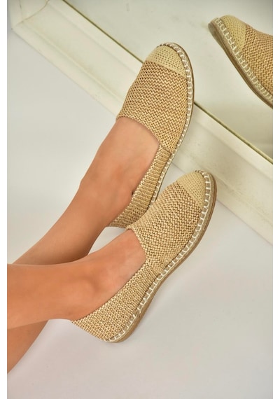 Fox Shoes D280250017 Ten Hasır Günlük Kadın Ayakkabı Ten-hasır Ten Rengi
