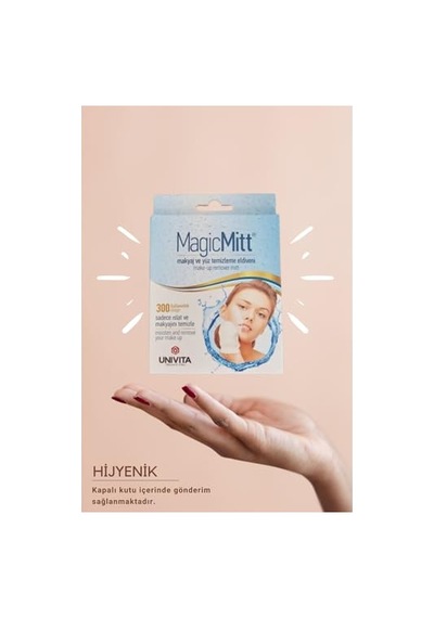 Magic Mitt 300 Kullanımlık Mikrofiber Makyaj Ve Yüz Temizleme Eldiveni - Su Ile Temizleme Kolaylığı 5, Beyaz, Standart