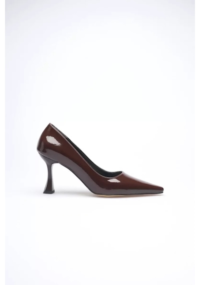 Trendella Kadın Rugan Acı Kahve Stiletto Tr08ms27m Siyah