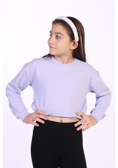 Toontoy Kız Çocuk Dreams Nakışlı Sweatshirt Mavi