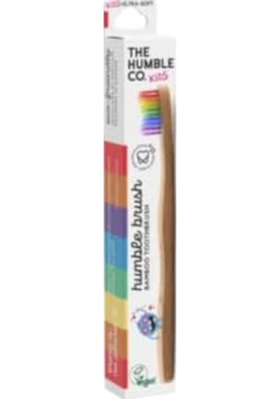 The Humble Co. The Humble Co Bambu Diş Fırçası Yetişkin Medium Orta Sert Gökkuşağı Renkli Açık Ahşap