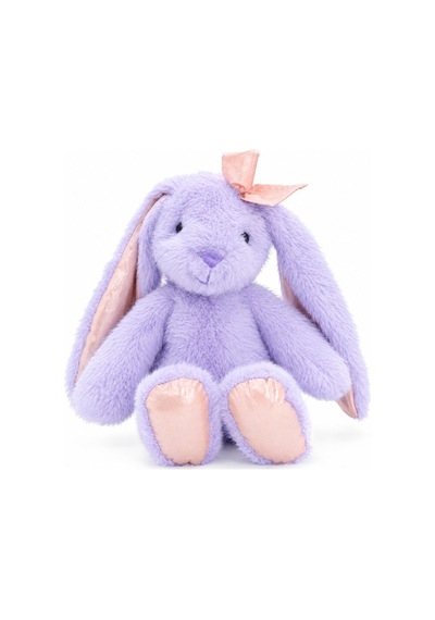 Pembe Fiyonklu Mor Peluş Tavşan 35 Cm Çok Renkli