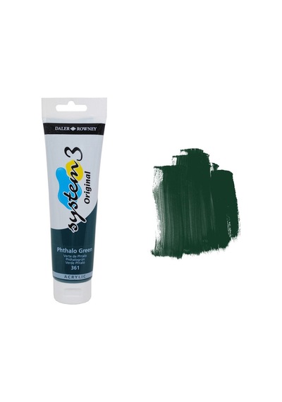 Daler Rowney System 3 Akrilik Boya 150Ml 361 Phthalo Green Phtha