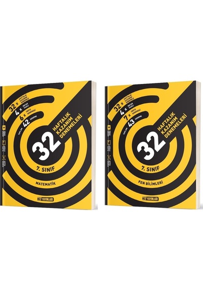 Hız 2025 7. Sınıf Matematik + Fen Bilimleri 36 Haftalık Deneme Seti 2 Kitap