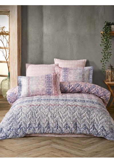 Halley Home Pamuklu Çift Kişilik Kapitone 4 Mevsim Nevresim Takımı Çok Renkli