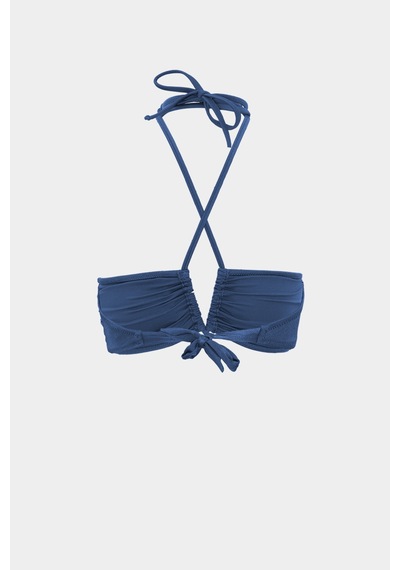 Açelyaokcu Premium Boyundan Bağlamalı İsis Fit Kadın Bikini Üstü İndigo