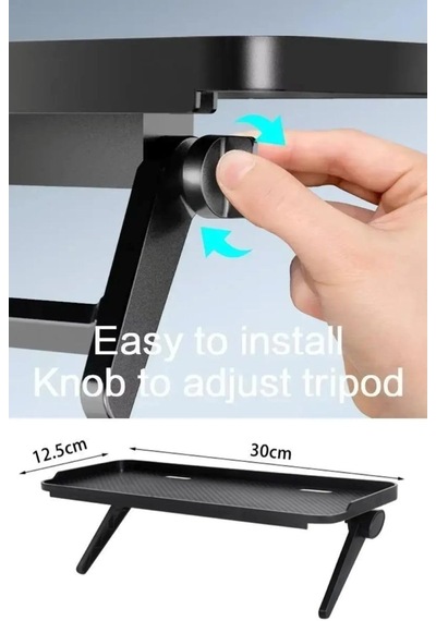 Orret Home Monitör Üstü Stand Organizer Düzenleyici Raf Tv Üstü Stand Ekran Üstü Raf Kurulumsuz Ayarlanabilir Mo