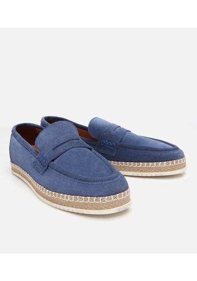Hotiç Erkek Süet Deri Mavi Espadril 02ayh303360a620 Mavi