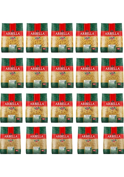 Arbella Burgu Boncuk Fiyonk Arpa Makarna 20 x 500 G