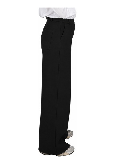 Goffra Kadın Opus Esnek Relaxed Geniş Paça Pantolon Siyah
