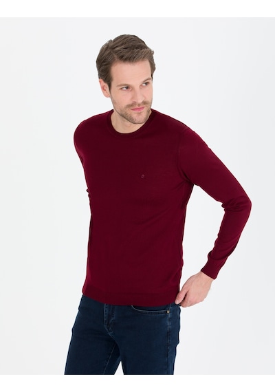 Pierre Cardin Erkek Kırmızı Triko Kazak 50257301-vr030 Kırmızı