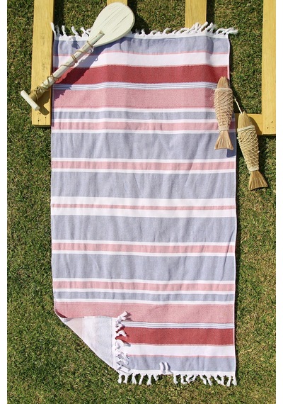 %100 Pamuk Outlet 70x150 Plaj Havlusu Bordo
