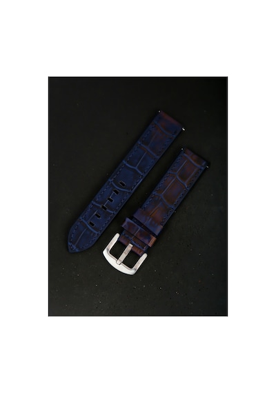Hakiki Deri 20mm Akıllı Pimli Saat Kordonu Lacivert 86392715