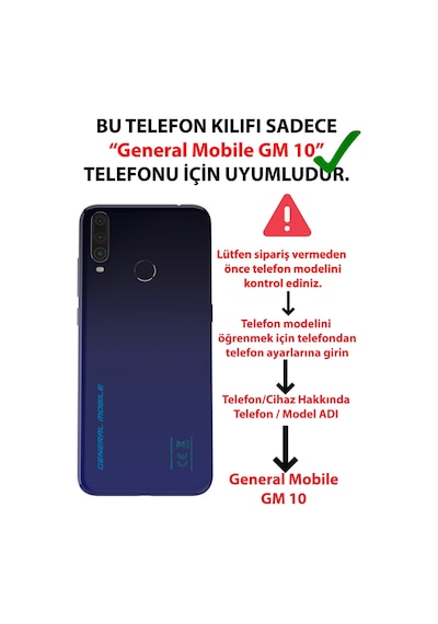 General Mobile Gm 10 Uyumlu Mustafa Kemal Atatürk Kolajları Baskılı Silikon Kılıf