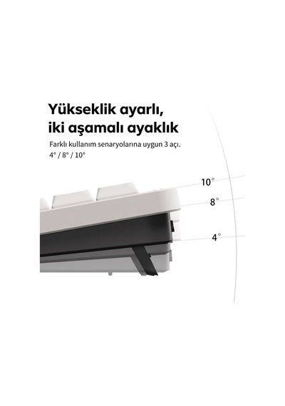 Nuphy Node75 Tri-mode Custom Mekanik Oyuncu Klavyesi Beyaz-blush Nano
