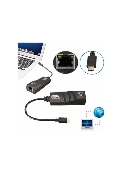 Wozlo 1000Mbps USB 3.1 Type C To Gigabit Ethernet Çevirici Ethernet Kartları