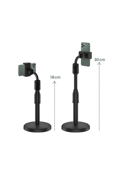 Masaüstü Teleskopik Telefon Tutucu Telefon Tutacağı Masa Üstü Siyah