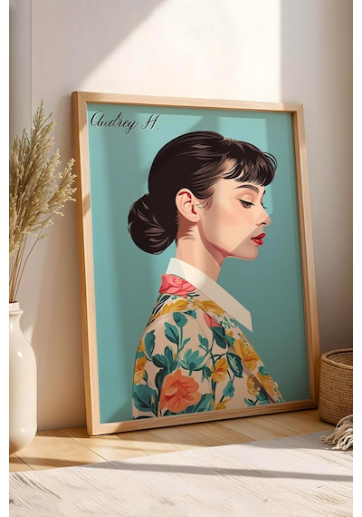 Audrey Hepburn Çerçeveli Tablo - Pop Art Poster Tablo