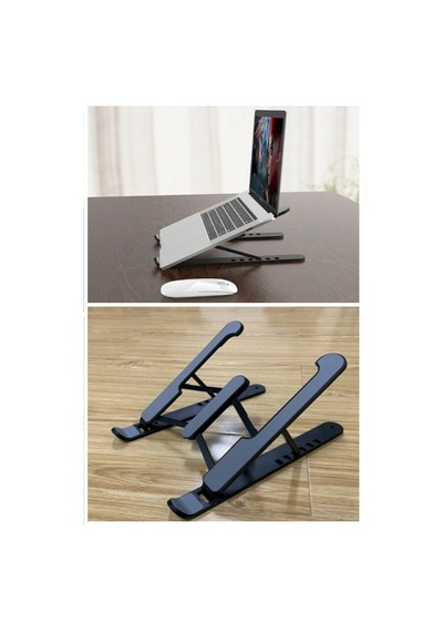 Plastik Yükseklik Ayarlı Laptop Standı Siyah
