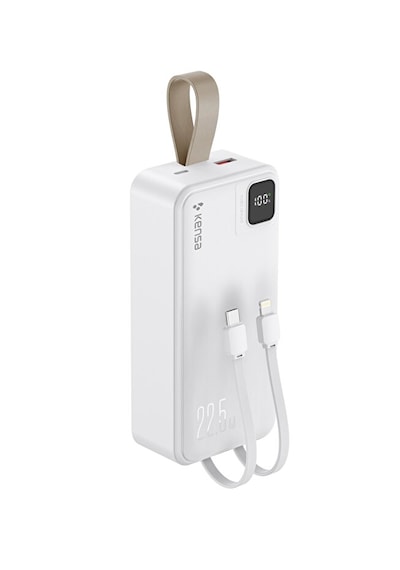 Taşınabilir 30.000 Mah Powerbank 22.5w Pd Hızlı Şarj, Led Gösterge, Android & Apple Uyumlu iOS Beyaz