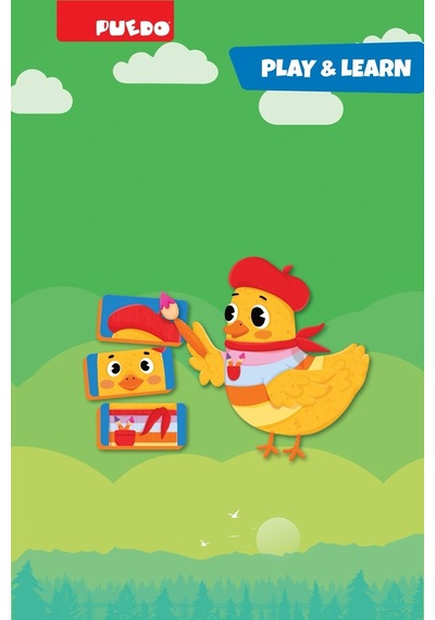Puedo Funny Faces Manyetik Puzzle 24 Parça 8 Hayvan Eva Eğitici Oyuncak 3+ Yaş