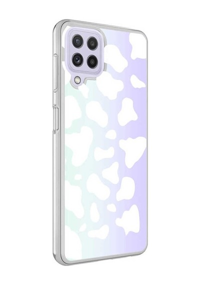 Samsung Uyumlu Galaxy M22 Kılıf Zore M-blue Desenli Kapak Cow No2