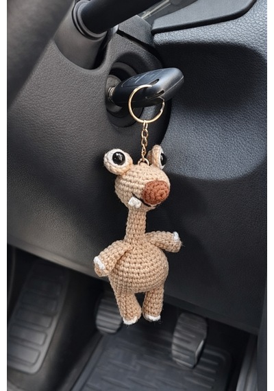 El Yapımı Amigurumi Sid Karakter Anahtarlık Sevimli Örgü Figür Araba Anahtarlığı & Çanta Aksesuar