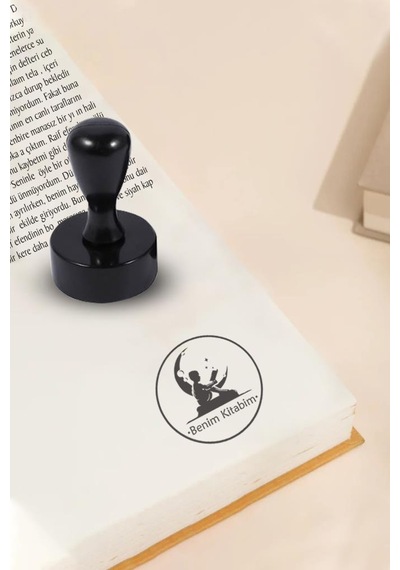 Kişiye Özel Kitap Mührü İsim Yazılı Kitap Mührü Ve Istampa Set R5814-04
