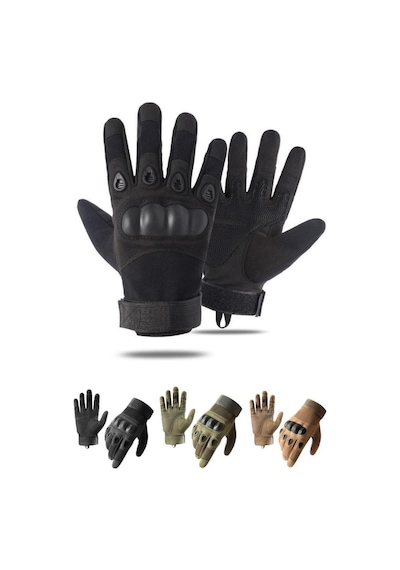 Açıkalın Askeri Malzeme Unisex Tam Parmak Korumalı Taktik Outdoor Eldiven - Siyah, L Beden Siyah - 275137043 Siyah