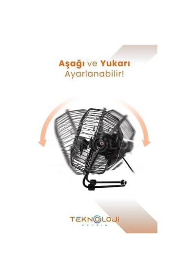 Masaüstü Fan Metal Vantilatör Usb Ile Çalışan Soğutucu Siyah .