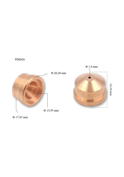 Trafimet Cb 100 - Cb 150 1,8mm Plazma Kesim Memesi Pd0026-18