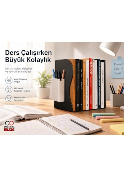 Ayarlanabilir Teleskopik Metal Kitap Tutucu, Masaüstü Kitap Desteği Ve Raf Düzenleyici Stand, 9-42 Cm Genişleyebilir, Mıknatıslı Kalemlik Hediyeli Siyah