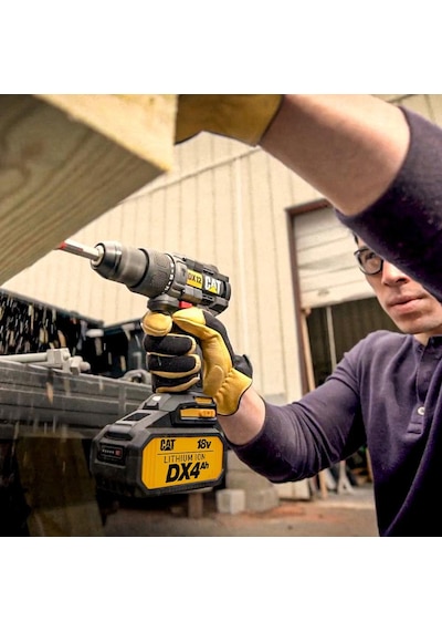Cat DX12.2 18V/4.0AH Li-Ion Çift Akülü Kömürsüz Şarjlı Darbeli Matkap