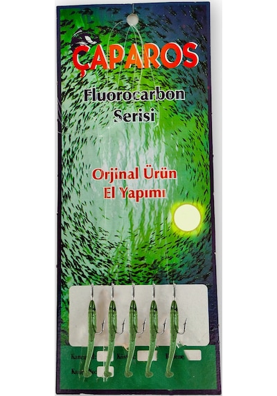 El Yapımı 5'li Açıkdeniz Levrek, Uskumru, Palamut, Kolyos, Çinekop, Çaparisi - Koyu Yeşil-9439